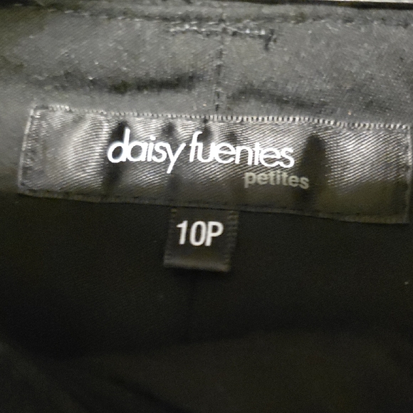 Daisy Fuentes Black Wide-Leg Pants with Button Accent - Picture 4 of 4